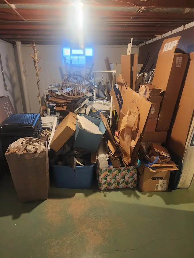 Roll-off dumpster container at job site for Yard Waste Dumpster Rental in Livingston